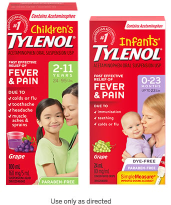 Children's Tylenol for Fever & Pain and Infants' Tylenol for Fever and Pain