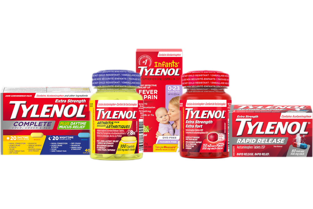 A group of Tylenol products