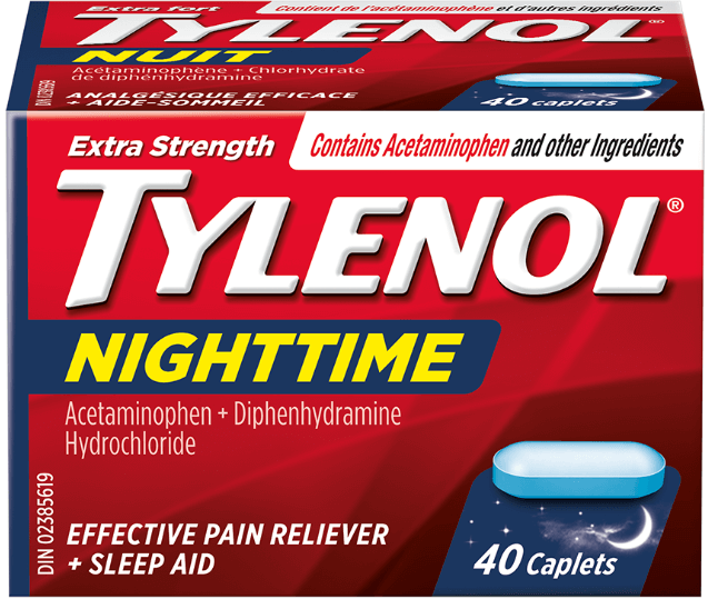 Extra Strength TYLENOL® Nighttime, 40 caplets