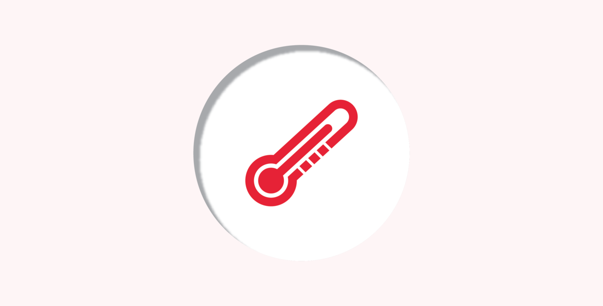 Thermometer icon for fever