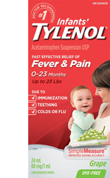 Infant's Tylenol for Fever and Pain packaging
