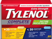 Extra Strength TYLENOL® Complete Cold, Cough & Flu Daytime & Nighttime, 40 tablets