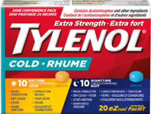 Extra Strength TYLENOL® Cold Daytime & Nighttime, 20 EZ tablets