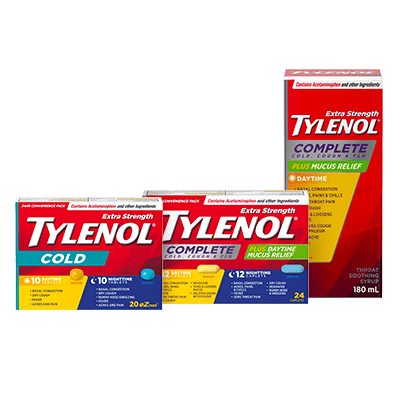 3 packets of TYLENOL® Cold, Cough and Flu caplets